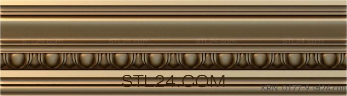 Cornice (Oval medallions-3, KRN_0177-9) 3D models for cnc