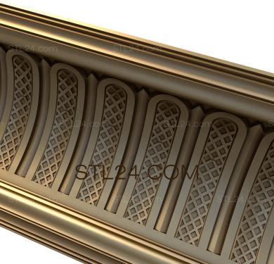 Cornice (Theater curtains, KRN_0256-9) 3D models for cnc