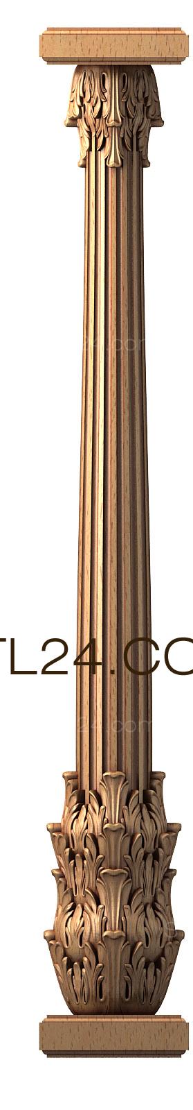 Колонны (3d stl модель колонны, файл для ЧПУ станка, KL_0006) 3D модель для ЧПУ станка
