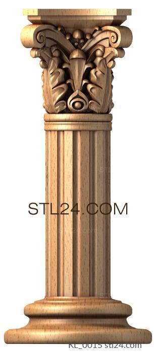Columns (Classic column, 3d model for CNC, KL_0015) 3D models for cnc