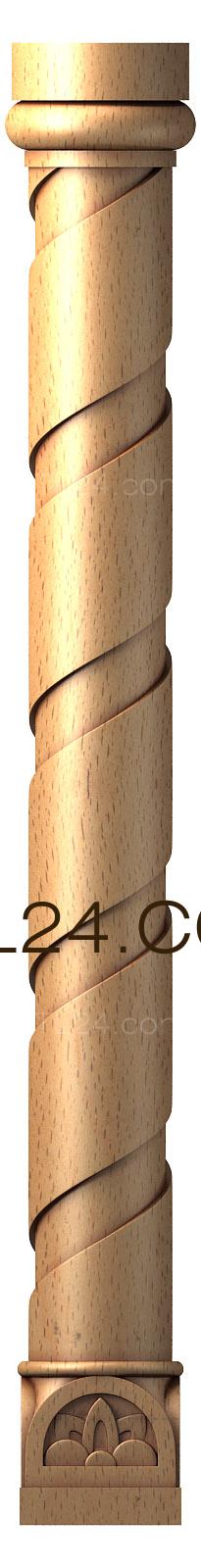 Колонны (3d stl модель колонны витой, файл для ЧПУ станка, KL_0028) 3D модель для ЧПУ станка