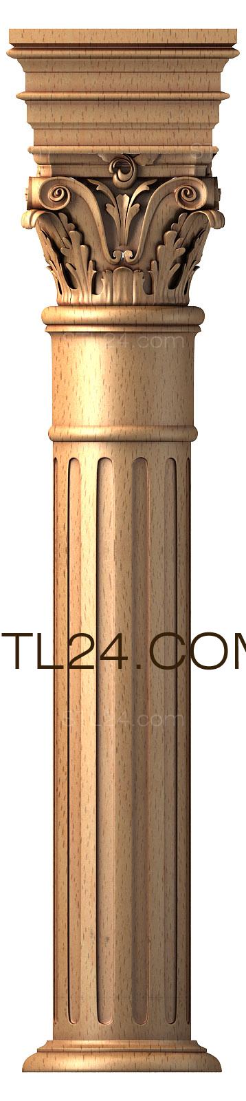 Колонны (классическая колонна, 3д модель для ЧПУ, KL_0036) 3D модель для ЧПУ станка