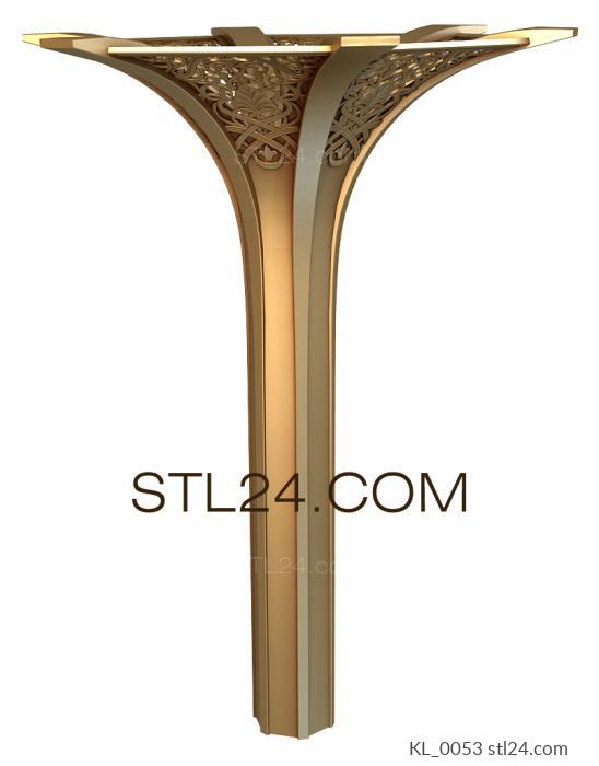 Columns (3d stl column model, file for CNC, KL_0053) 3D models for cnc
