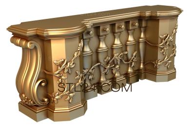 Chests of drawers (Balustrade, KMD_0079) 3D models for cnc