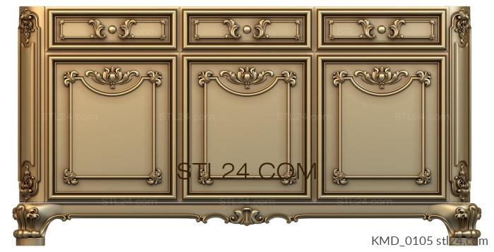 Chests of drawers (Pions, KMD_0105) 3D models for cnc