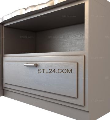 Chests of drawers (Raw stone, KMD_0134) 3D models for cnc