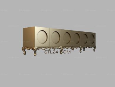Chests of drawers (Round windows, KMD_0151) 3D models for cnc