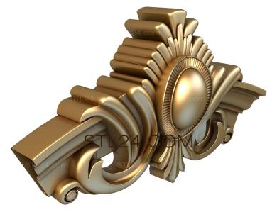 Короны (Медальон, KOR_0003) 3D модель для ЧПУ станка