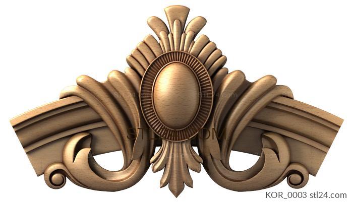 Короны (Медальон, KOR_0003) 3D модель для ЧПУ станка