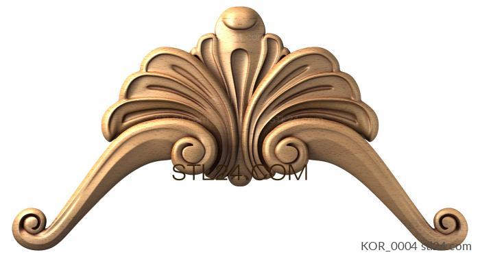 Короны (Бабочка махаон, KOR_0004) 3D модель для ЧПУ станка