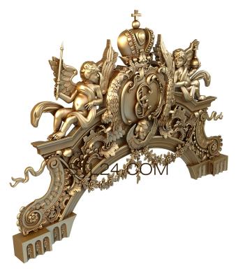Короны (Корона империи и ангелы, KOR_0049) 3D модель для ЧПУ станка