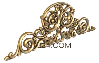 Crown (Monogram with flowers, KOR_0065) 3D models for cnc