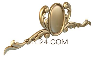 Короны (Зеркальный медальон, KOR_0096) 3D модель для ЧПУ станка