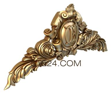 Crown (Coat of arms and plumes, KOR_0119) 3D models for cnc
