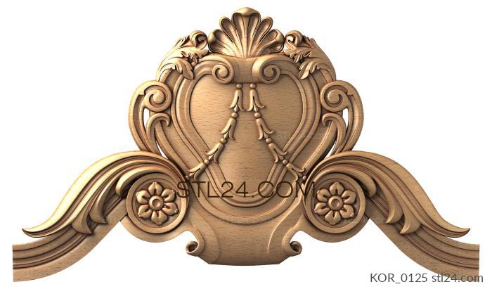 Короны (Гербовый щит, KOR_0125) 3D модель для ЧПУ станка