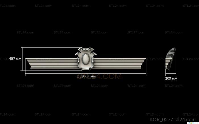 Crown (Medallion on a scroll, KOR_0277) 3D models for cnc