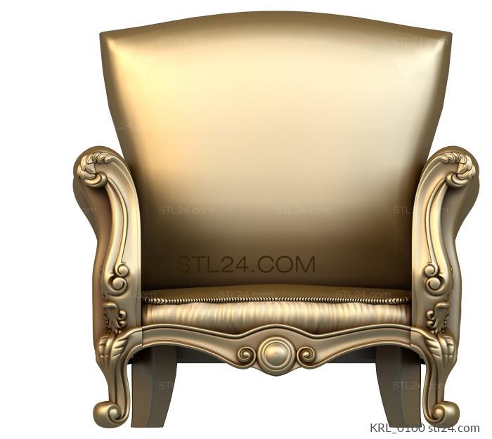 Кресла (KRL_0100) 3D модель для ЧПУ станка