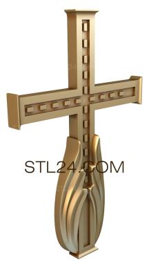 Кресты и распятия (3d stl модель креста, KRS_0025) 3D модель для ЧПУ станка