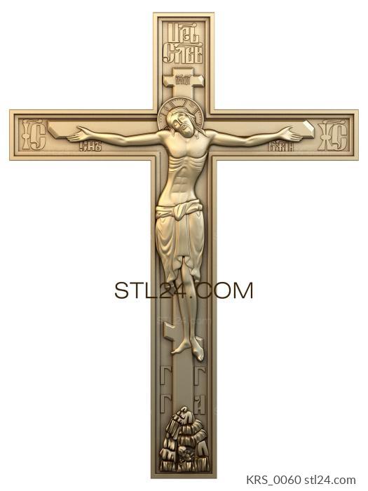Кресты и распятия (крест, 3d stl модель, KRS_0060) 3D модель для ЧПУ станка