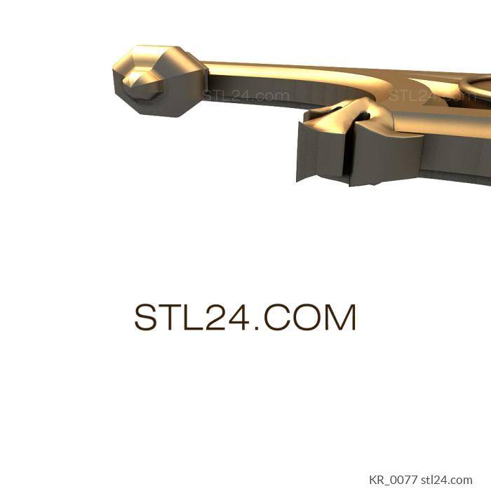 Corbels (Gothic furniture corner bracket with socket and spire, KR_0077) 3D models for cnc