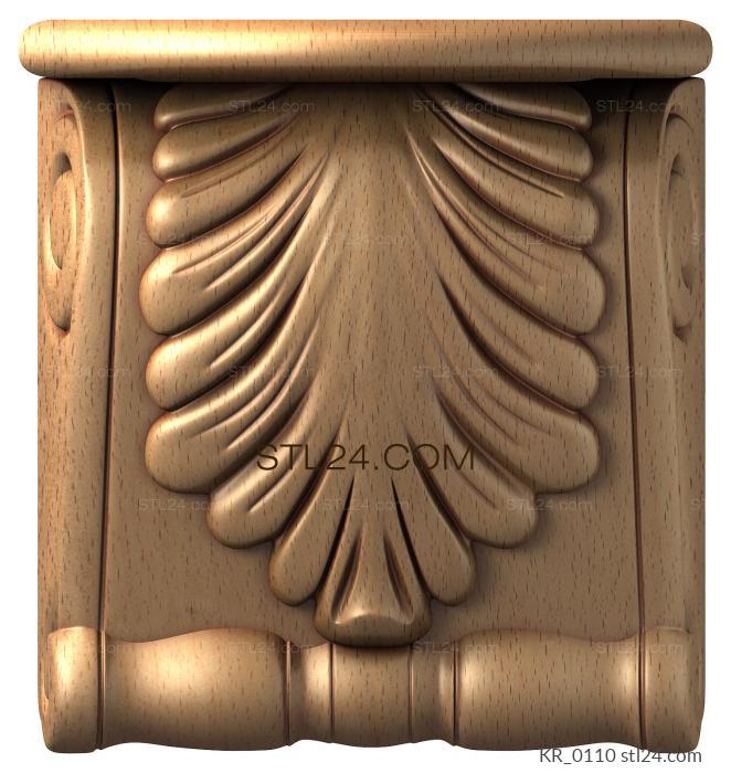 Corbels (Classic Acanthus Leaf Bracket, KR_0110) 3D models for cnc
