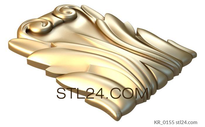 Corbels (Classic overlay with curls and fan arrangement, KR_0155) 3D models for cnc