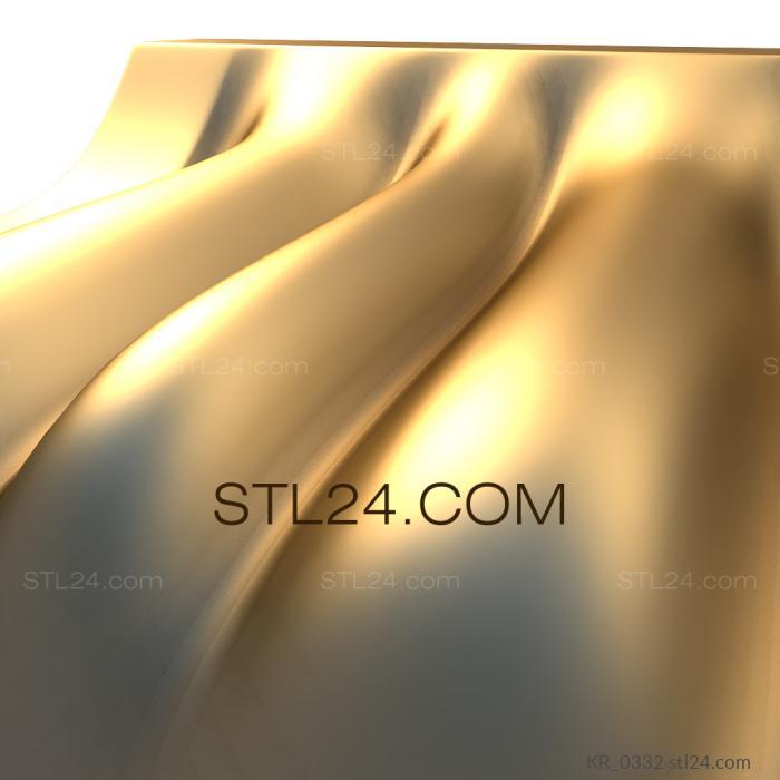 Corbels (Minimalist furniture console with fluted surface, KR_0332) 3D models for cnc