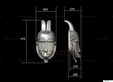 Mask (MS_0098) 3D models for cnc