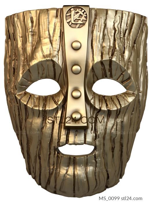 Mask (MS_0099) 3D models for cnc