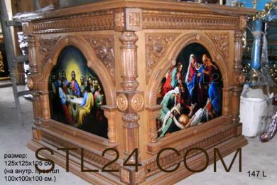 Мебель церковная (MBC_0008) 3D модель для ЧПУ станка