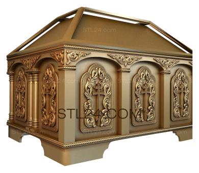 Мебель церковная (MBC_0009) 3D модель для ЧПУ станка