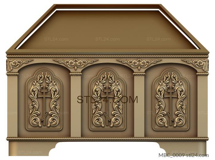 Мебель церковная (MBC_0009) 3D модель для ЧПУ станка