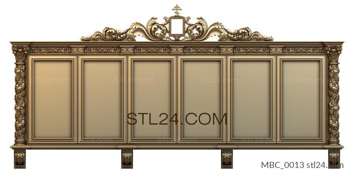 Мебель церковная (MBC_0013) 3D модель для ЧПУ станка