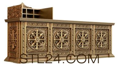 Мебель церковная (MBC_0027) 3D модель для ЧПУ станка