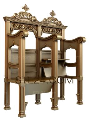 Мебель церковная (MBC_0034) 3D модель для ЧПУ станка