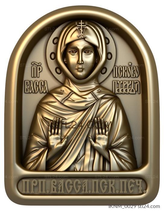 Mini-icon (Reverend Vassa of the Pskov-Pechersk, IKNM_0029) 3D models for cnc