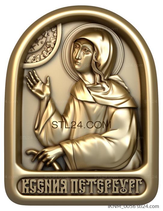 Mini-icon (Holy Blessed Xenia of Petersburg, IKNM_0056) 3D models for cnc