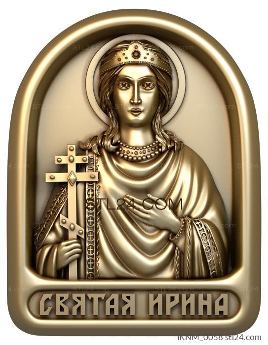 Mini-icon (Holy Martyr Irina, IKNM_0058) 3D models for cnc