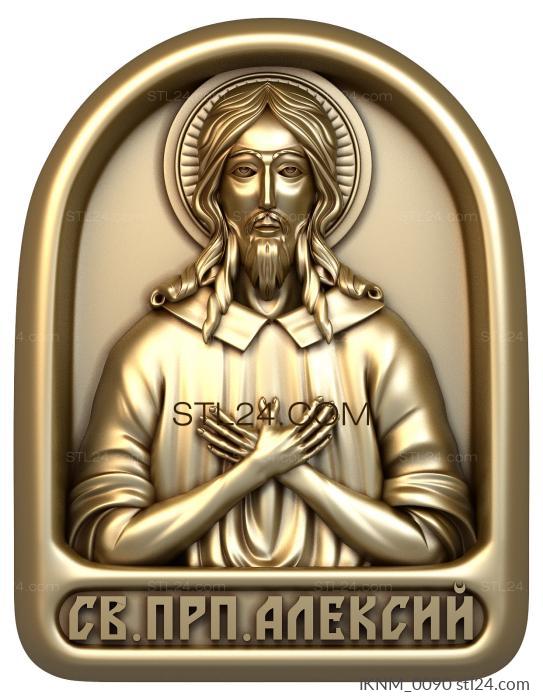 Мини-иконы (Святой Преподобный Алексий, IKNM_0090) 3D модель для ЧПУ станка