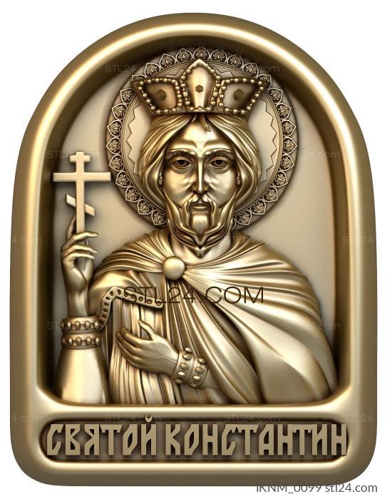 Mini-icon (Saint Constantine, IKNM_0099) 3D models for cnc
