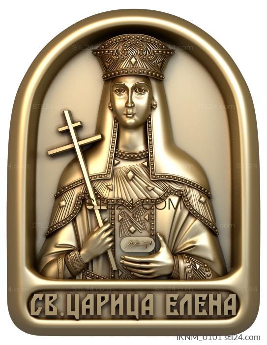Mini-icon (Holy Queen Elena, IKNM_0101) 3D models for cnc