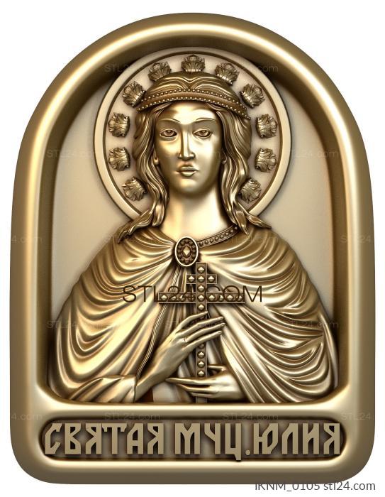 Mini-icon (Holy Martyr Julia, IKNM_0105) 3D models for cnc