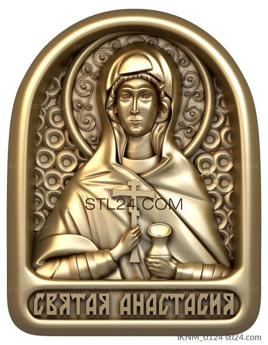 Mini-icon (Saint Anastasia, IKNM_0124) 3D models for cnc