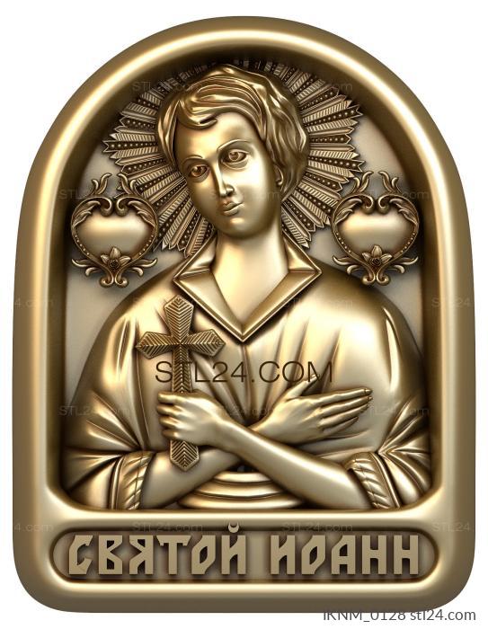 Мини-иконы (Святой Иоанн, IKNM_0128) 3D модель для ЧПУ станка