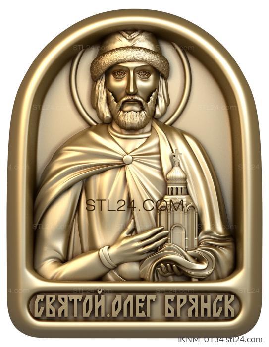 Mini-icon (Reverend Blessed Prince Oleg of Bryansk, IKNM_0134) 3D models for cnc