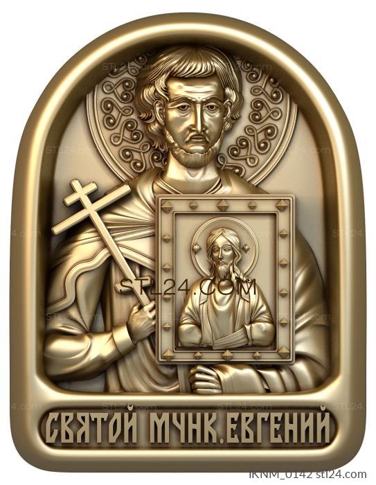 Мини-иконы (Святой мученик Евгений, IKNM_0142) 3D модель для ЧПУ станка