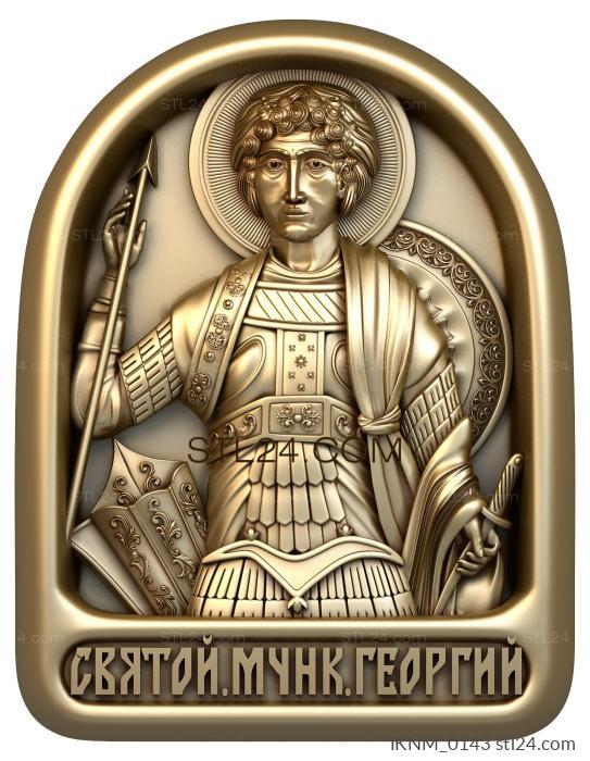 Mini-icon (Holy Martyr George, IKNM_0143) 3D models for cnc