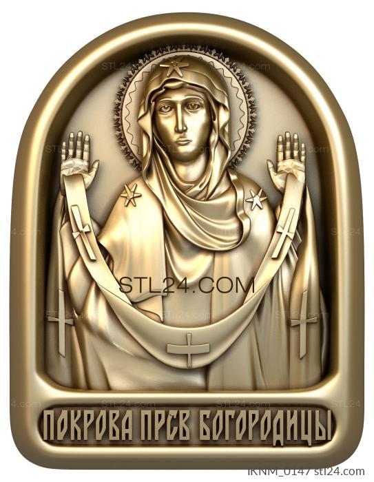 Mini-icon (Protection of the Holy Mother of God, IKNM_0147) 3D models for cnc