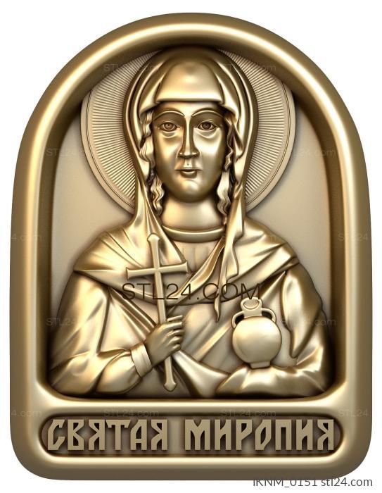 Mini-icon (Saint Myropia of Chios, IKNM_0151) 3D models for cnc