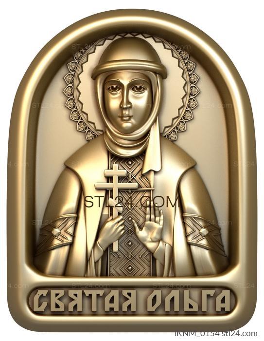 Mini-icon (Holy Princess Olga, IKNM_0154) 3D models for cnc